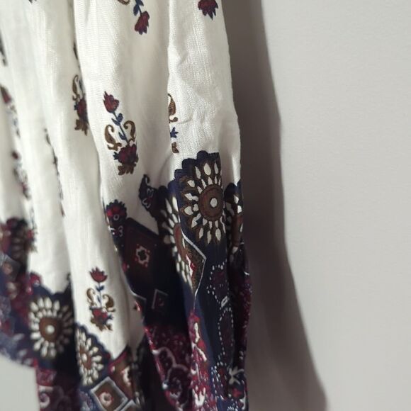 Vintage America Blues Cream Long Sleeve Blouse - Picture 4 of 7